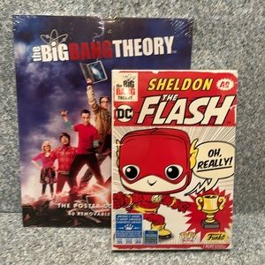 Big Bang Theory Bundle!!!  Posters PLUS Funko Shirt!!! NEW!! Great gift!!!